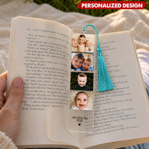 Personalized Photo Collage Acrylic Bookmark - Clear Acrylic Reader Gift