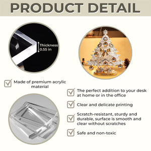 Merry Christmas - Personalized Family Custom Shaped Acrylic Plaque