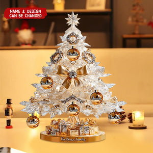 Merry Christmas - Personalized Family Custom Shaped Acrylic Plaque