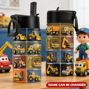 Construction Machines - Personalized Kid Tumbler