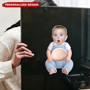 Personalized Photo Funny Baby Belly Acrylic Fridge Magnet - Custom Photo Baby Fridge Magnet
