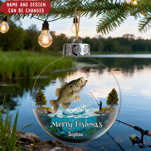 Merry Fishmas - Personalized Christmas Acrylic Ornament