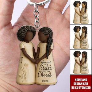 African American Besties You Are The Sister Personalized Acrylic Keychain