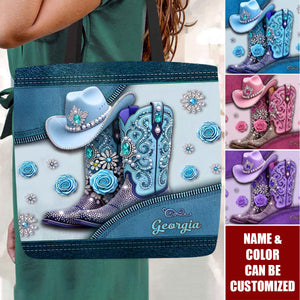 Cowgirl Boots - Personalized Cowgirl Tote Bag