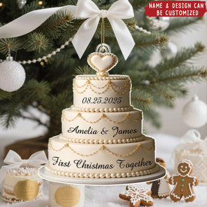 Our Love Story, Freshly Baked - Personalized Acrylic Ornament, Anniversary Christmas Wedding Gifts