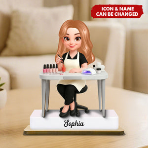 Nail Technician - Personalized 2-Layered Wooden Plaque - Gift For Nail Technician, Nails Decor, Beauty Salon, Woman, Girl