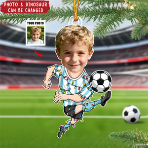 Soccer Players - Personalized Acrylic Photo Ornament