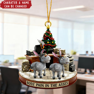 Fun Donkey Coworkers Ornament, Personalized Gifts For Boss