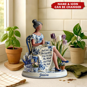 Into The Gardening I Go - Personalized Gardening Shaped Acrylic Plaque