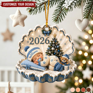 Personalized Baby First Christmas 2026 Acrylic Ornament, Custom Name Newborn Keepsake