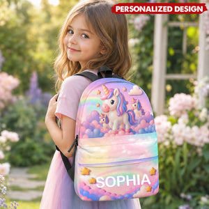 Personalized Kids Backpack - Custom Name Unicorn or Construction Truck School Backpack