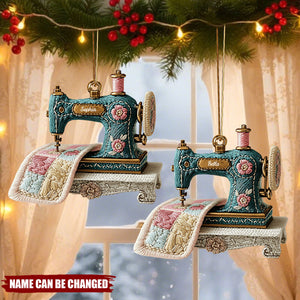 Vintage Sewing Machine - Personalized Sewing Ornament