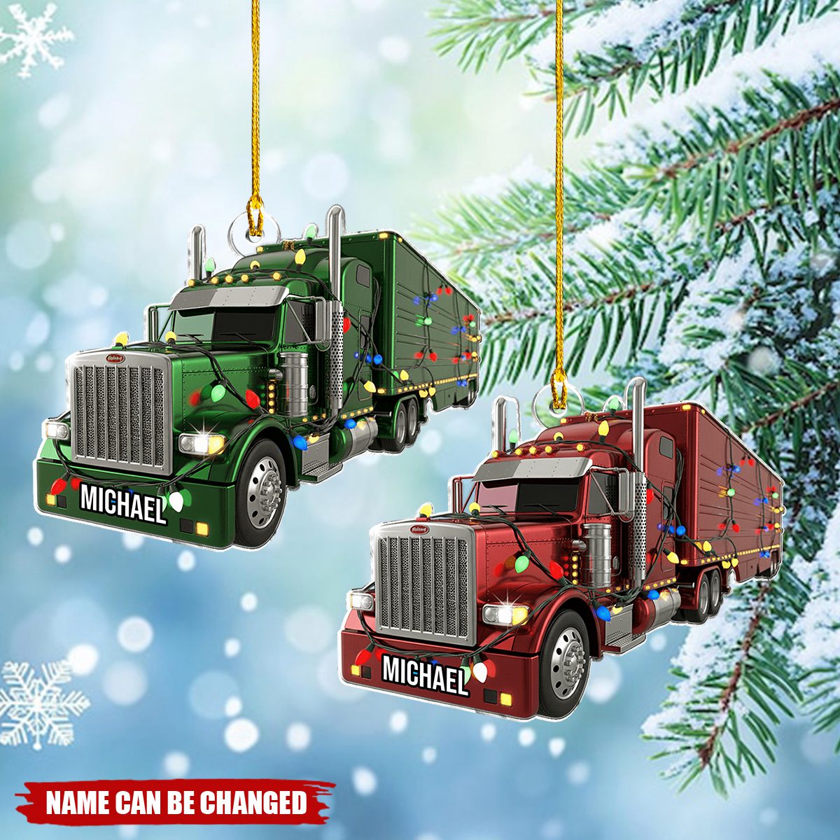 Truck Driver - Personalized Christmas Acrylic Ornament