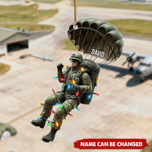Military Parachutist - Personalized Veteran Ornament