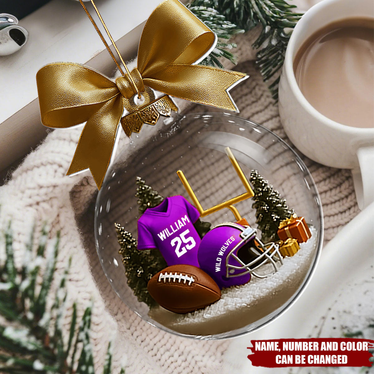 Football Season Is Coming - Personalized Christmas Acrylic Ornament