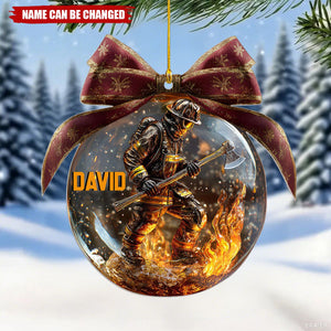Firefighter Keepsake - Personalized Christmas Acrylic Ornament