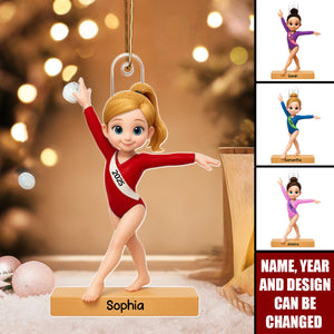 Gymnastic Girl - Personalized Christmas Acrylic Ornament