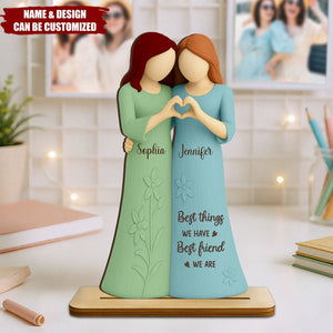 Soul Sister Friendship - Personalized Standing Wooden Plaque, Gifts For Best Friend
