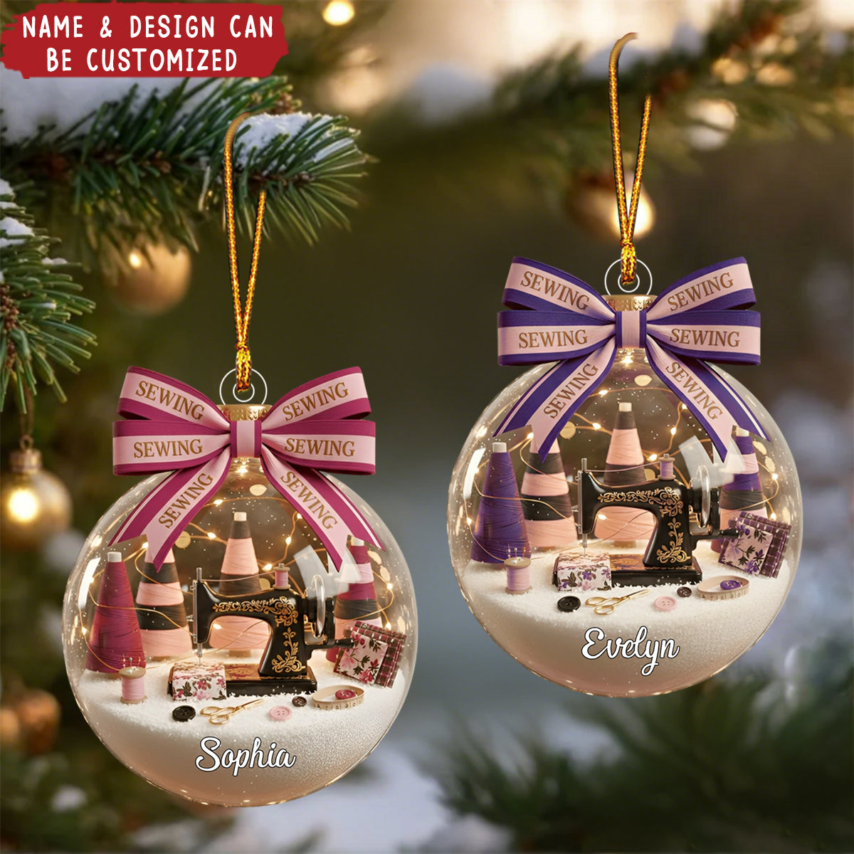 Sewing Lovers - Personalized Christmas Acrylic Ornament