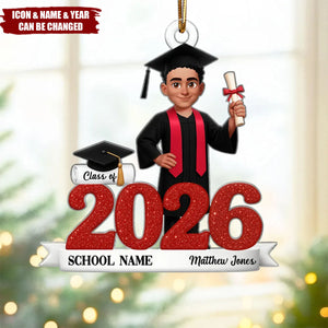 Class Of 2025 2026 Senior - Personalized Acrylic Ornament - Christmas Gift For Senior