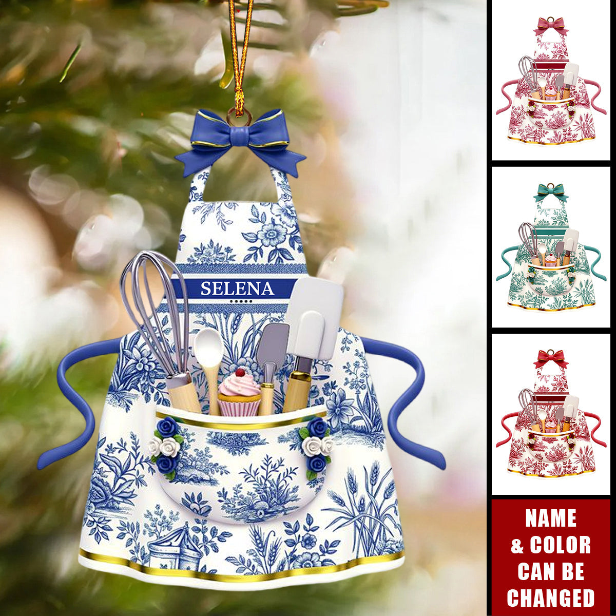Baking Apron Ornament - Personalized Gifts For Cooking Lovers 