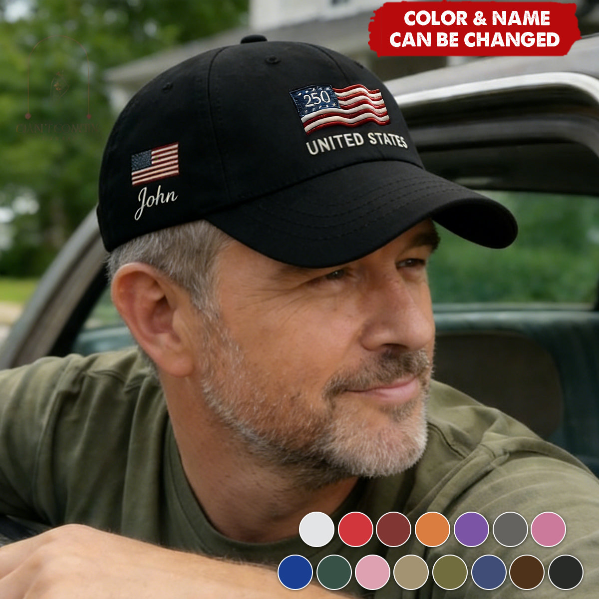 250th Anniversary - Personalized Flag Patriotic Classic Cap