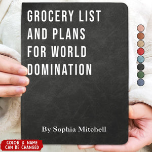 Funny Sarcastic Notebook - Coworker Gag Gifts, Exchange Gifts - Personalized Leather Journal