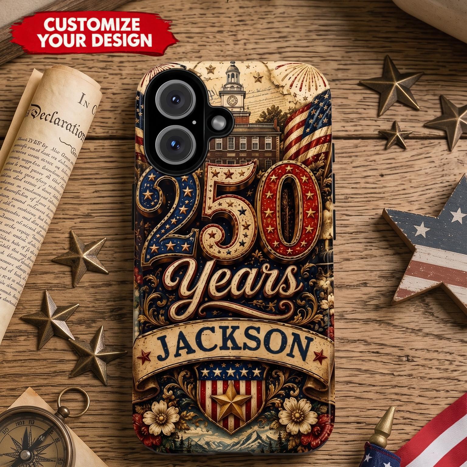 Retro American Freedom Independence Day Gifts - Personalized Smartphone Case