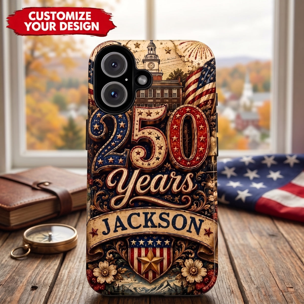 Retro American Freedom Independence Day Gifts - Personalized Smartphone Case