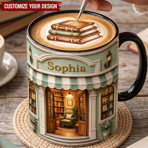 Custom Bookstore Coffee Mug, Cozy Gift for Book Lovers, Reading Lover Birthday Present