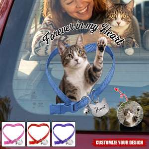 Custom Pet Photo Memorial Car Decal, Rainbow Bridge Forever In My Heart Sticker